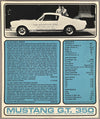 Ford Mustang G.T. 350 original 1965 sales sheet