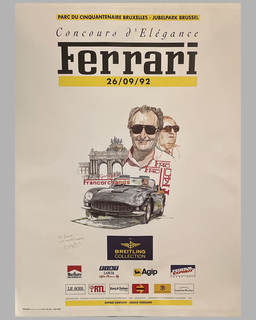 Ferrari FF40 celebration 1992 large bus stop advertising poster