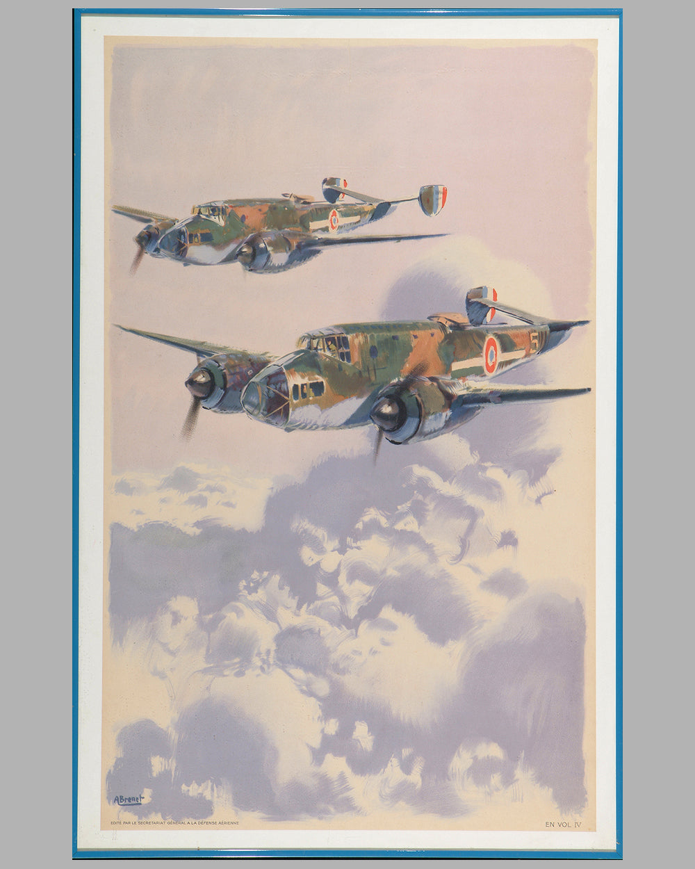 French Air Force Bombers propaganda poster by Albert Brenet France l art et l automobile