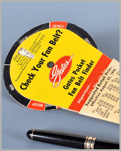 Gates Pocket Fan Belt Finder, 1948 2