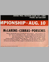 Glen 500 1968 original poster for the Trans Am Championship & SCCA National Championship 2