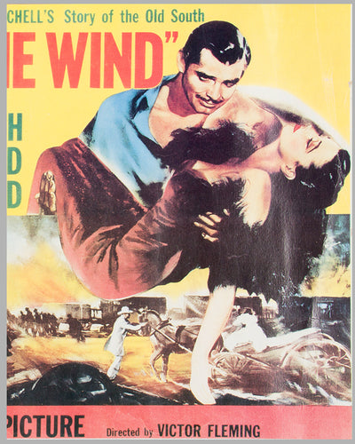 1954 Gone With The Wind movie poster, Clark Gable & Vivien Leigh 2