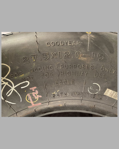 Goodyear Eagle NASCAR tire, autographed by Richard Petty 4