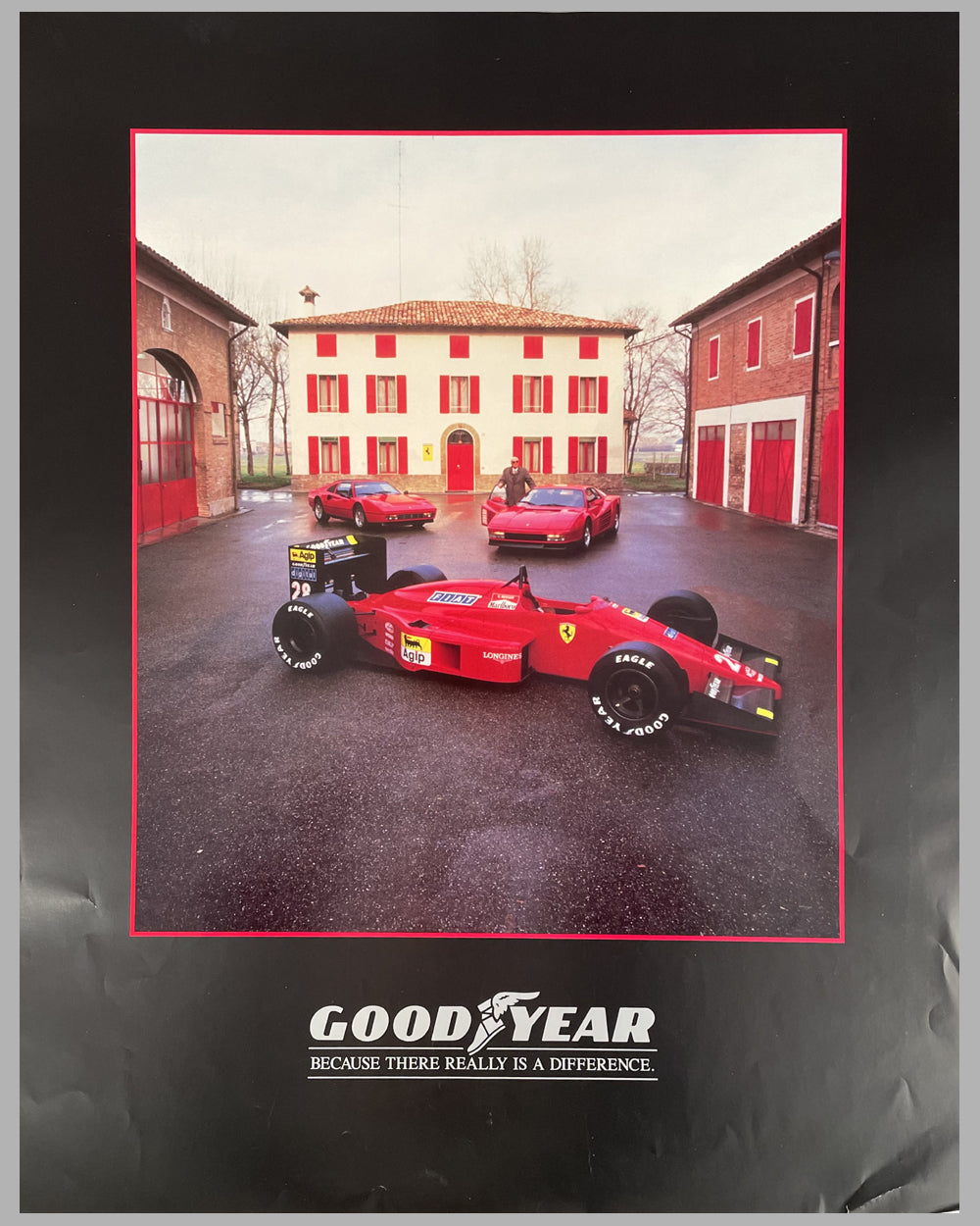 1988 Goodyear Tires / Ferrari advertising poster