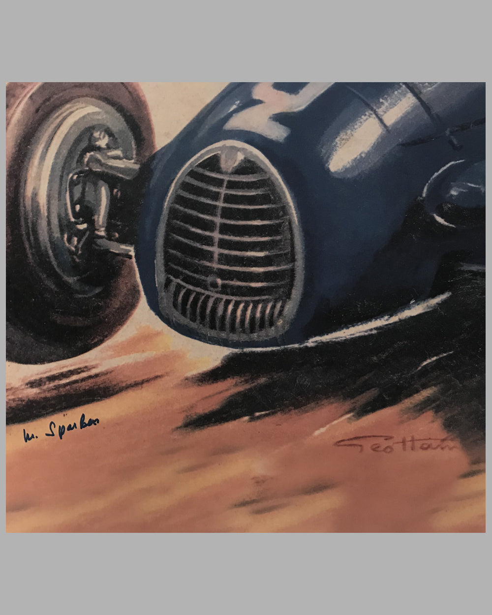 Gordini large print by Geo Ham, autographed 2