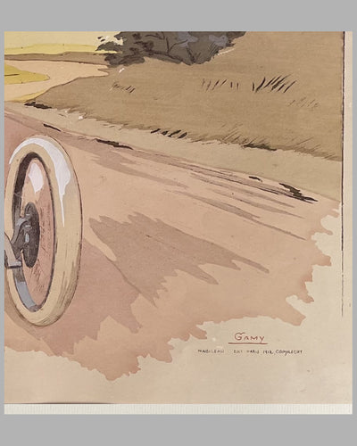 "Grand Prix de l' A.C.F. 1912" lithograph by Gamy 3