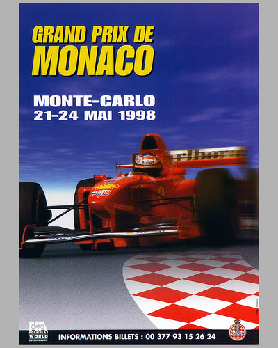 1998 Monaco GP Original Poster