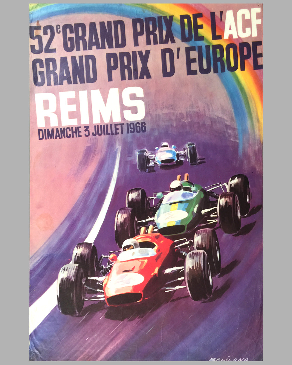 1966 52nd Grand Prix de l&#39; ACF poster by Beligond