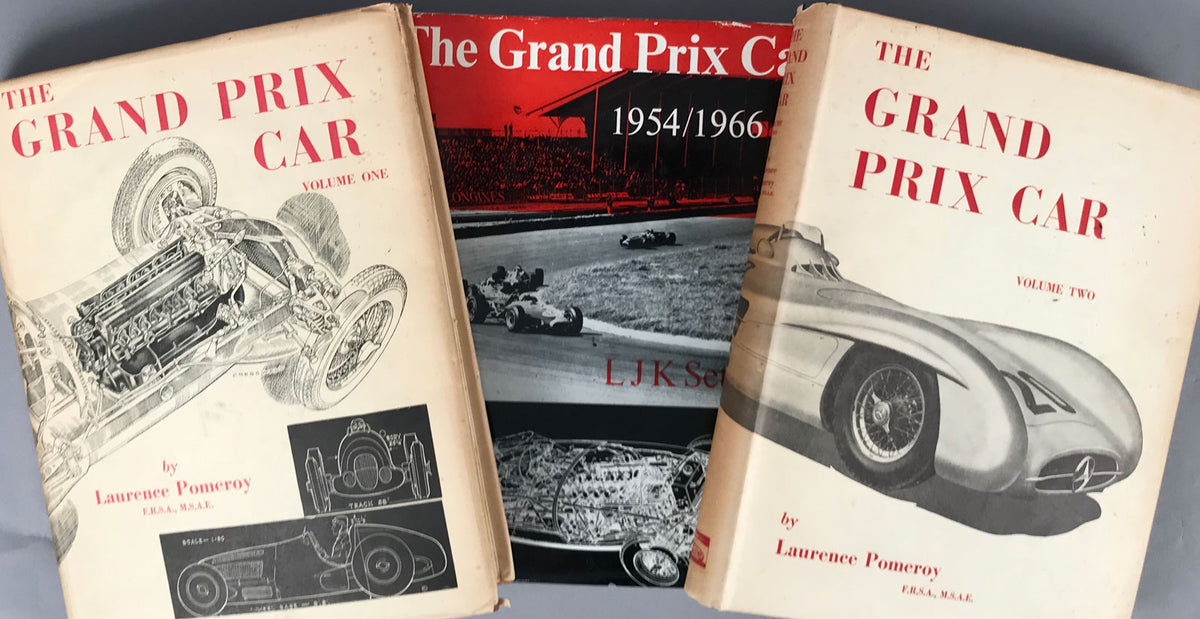 The Grand Prix Car 3 books by L. Pomeroy and LJK Setright, 1949 to 1966