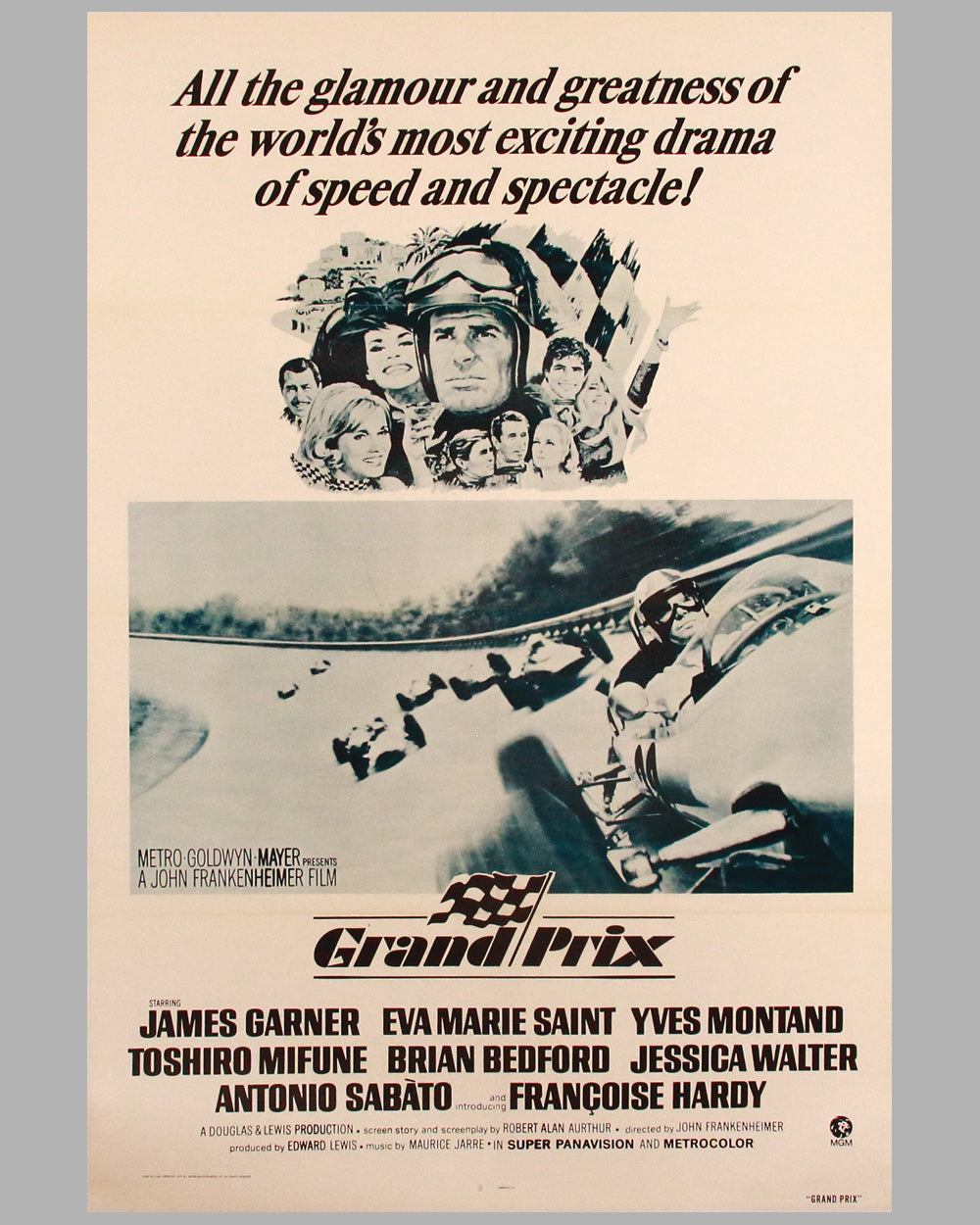 1971 Grand Prix original movie poster, re-release of 1966 movie