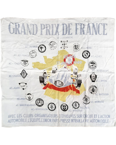 1949 Grand Prix de France period scarf