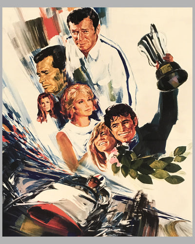 Grand Prix movie poster, by Laudi, 1966