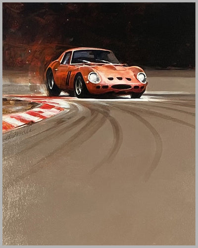 “GTO Turn 2” painting by Bill Neale, 2006 2