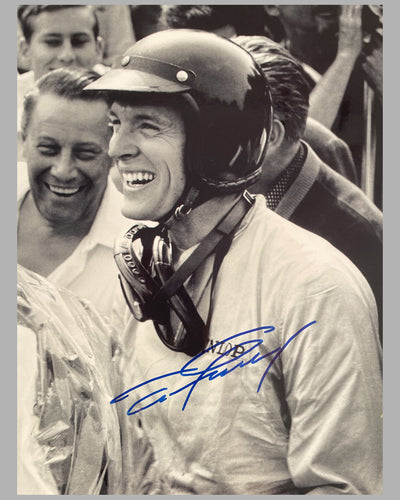 Dan Gurney and Phil Hill autographed b&w photograph 3
