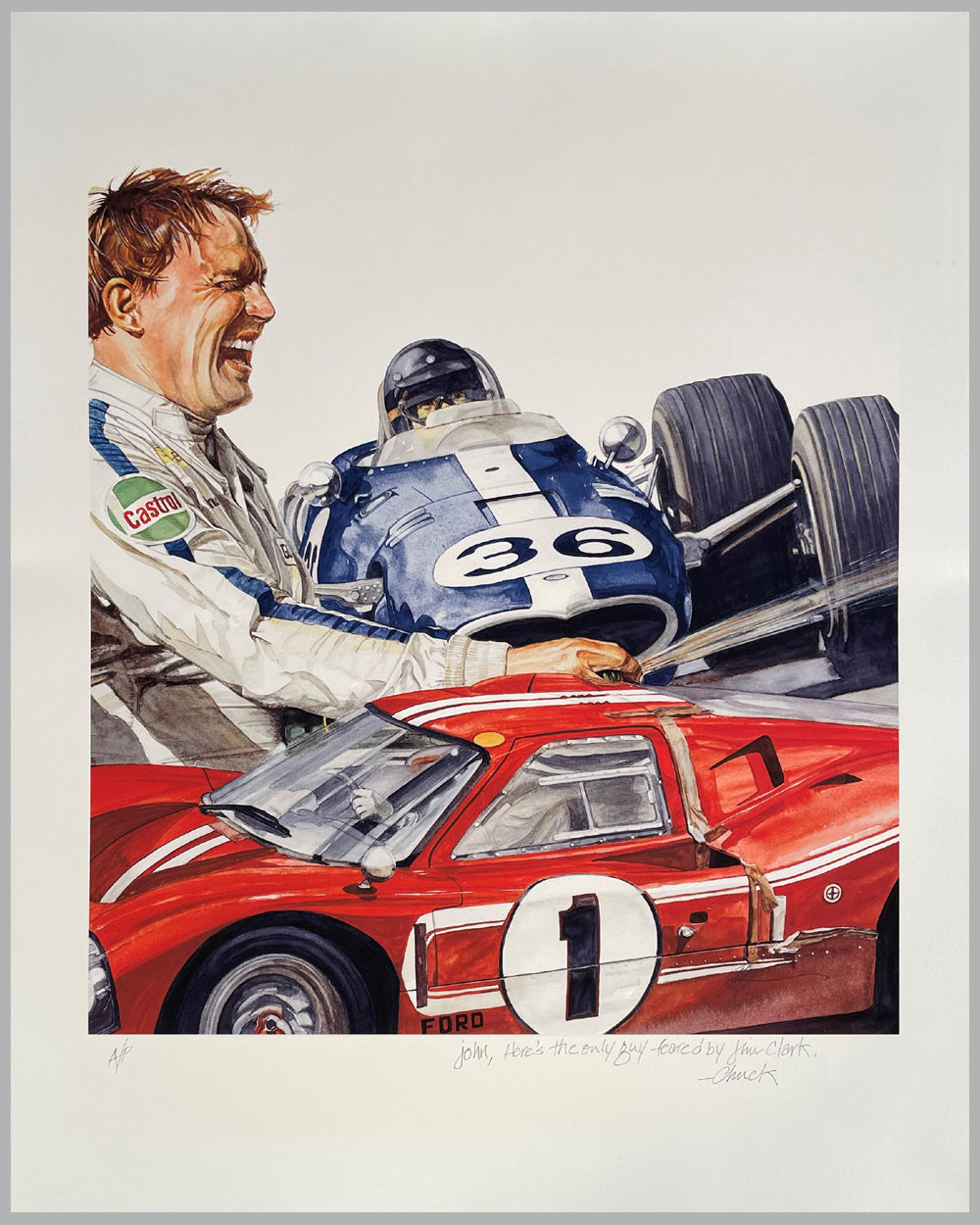 A tribute to Dan Gurney giclée by Chuck Queener