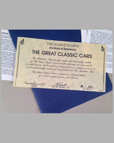 Hamilton Mint Classic Car Medallion Album 5