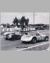 Jean Behra and Hans Hermann; Porsche RSK b&w photograph at the 24 Hours of Le Mans in 1958