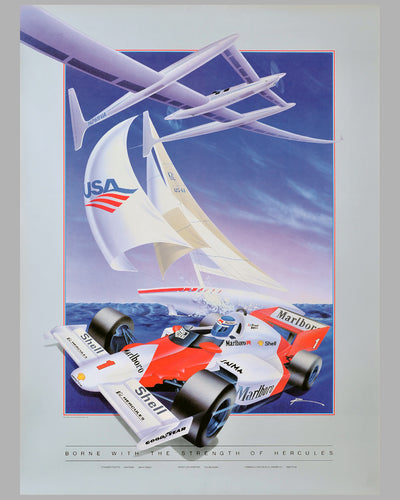 Borne with the Strength of Hercules corporate promotional poster, 1987
