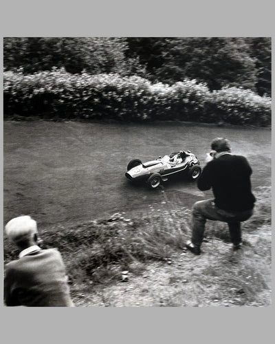 Phil Hill Nurburgring 1958 b&w photograph by Jesse Alexander 2