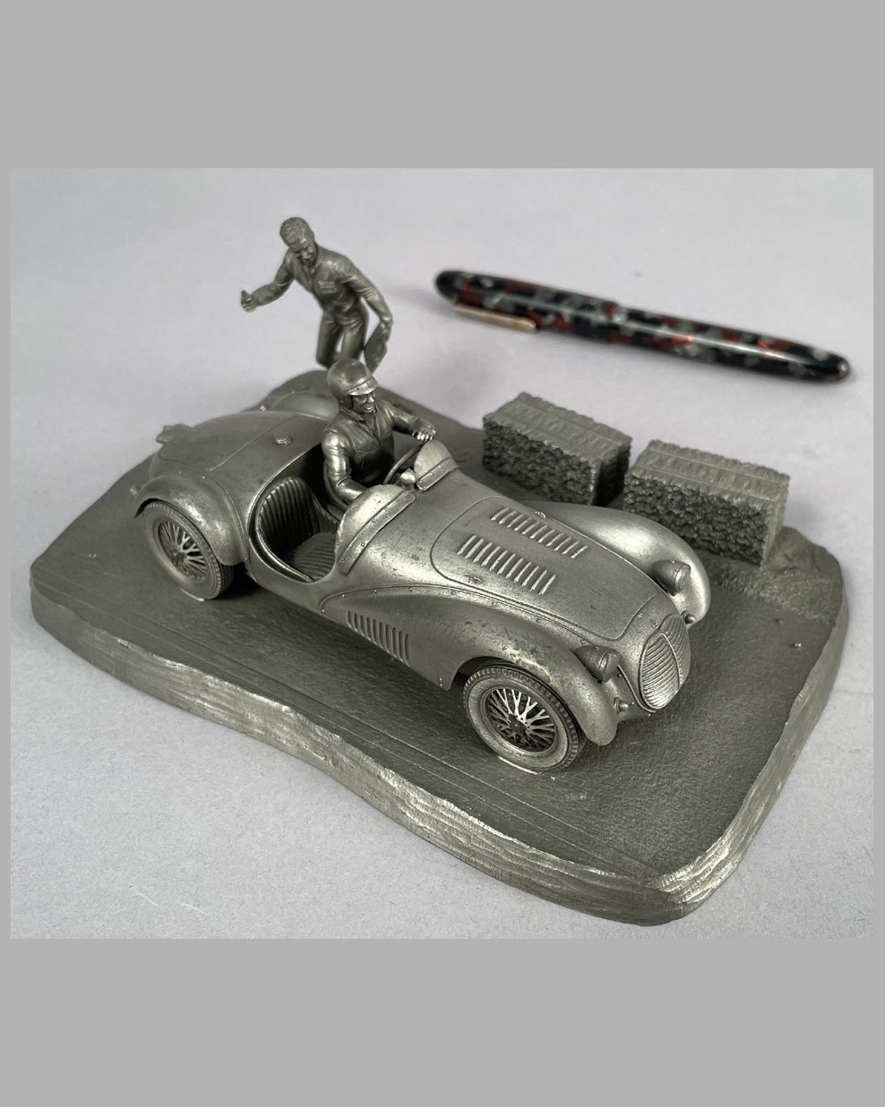 "Into the Straight" pewter sculpture by Raymond Meyers - 1979