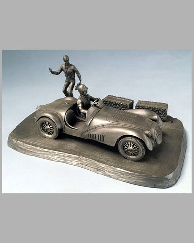 Into the Straight pewter sculpture by Raymond Meyers, 1979