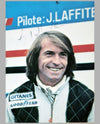 Two J. Laffite autographed photos, photo cards by M. Tee, signed portrait