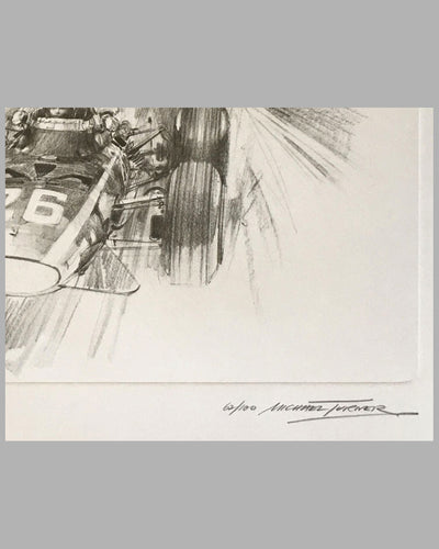 Jacky Ickx's first Grand Prix win at Rouen by Michael Turner, Autographed by the Driver 2