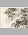 Jacky Ickx's first Grand Prix win at Rouen by Michael Turner, Autographed by the Driver 4