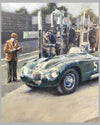 Jaguar C-Type, in the Isle of Man, oil on canvas painting, by Peter Hearsey, UK, 1989 2