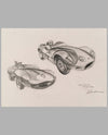 Jaguar race cars D type and Lister