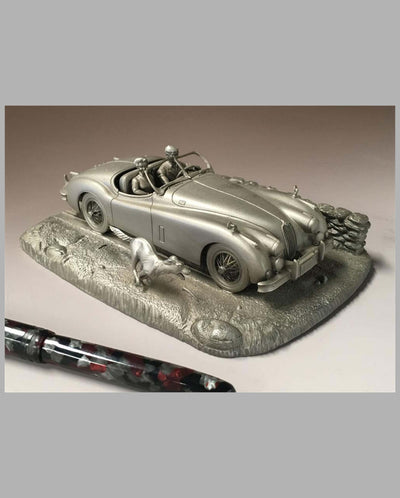 A Tribute to the Jaguar XK 140 Pewter Sculpture by Raymond Meyers