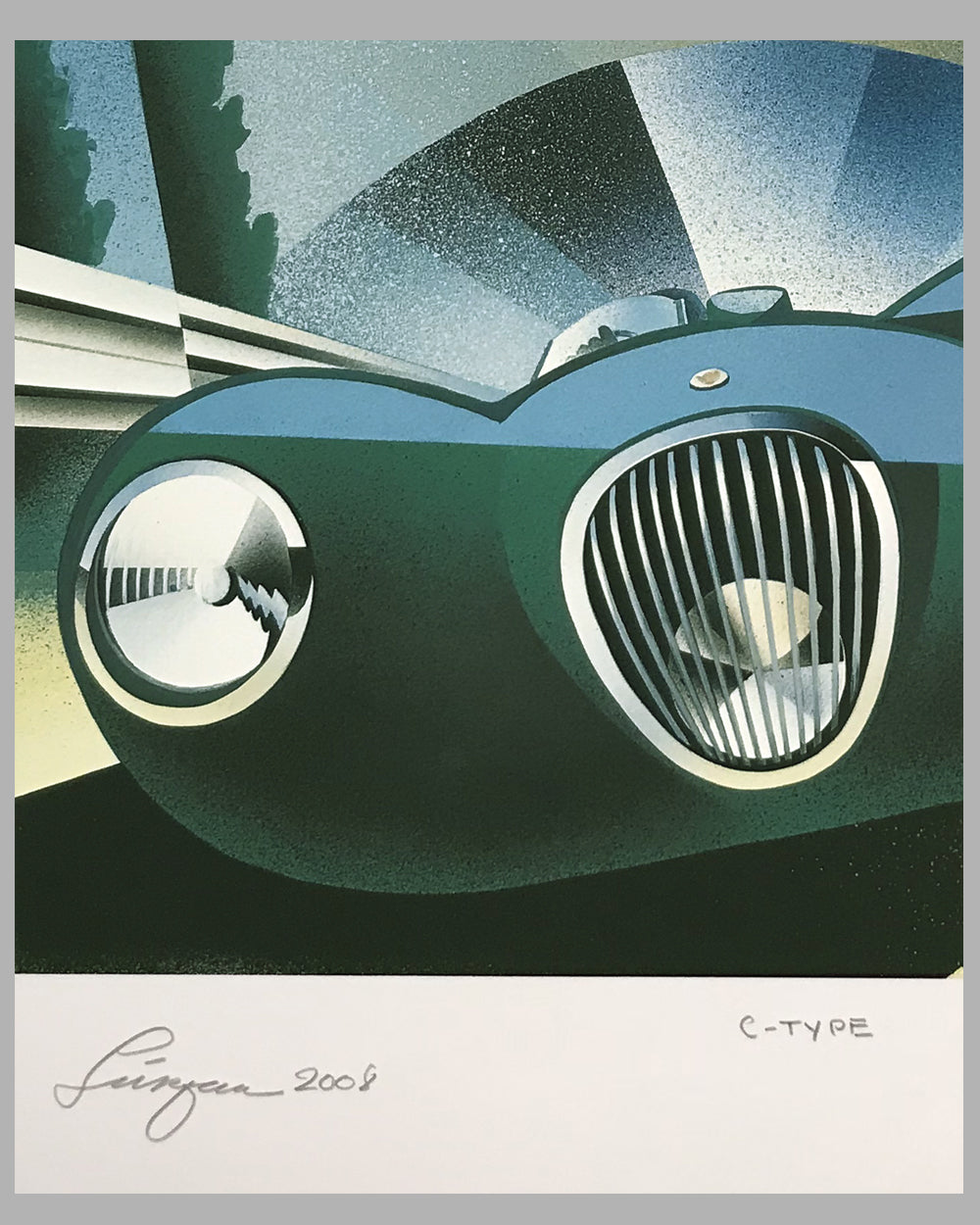 Jaguar C-Type giclée by Alain Lévesque