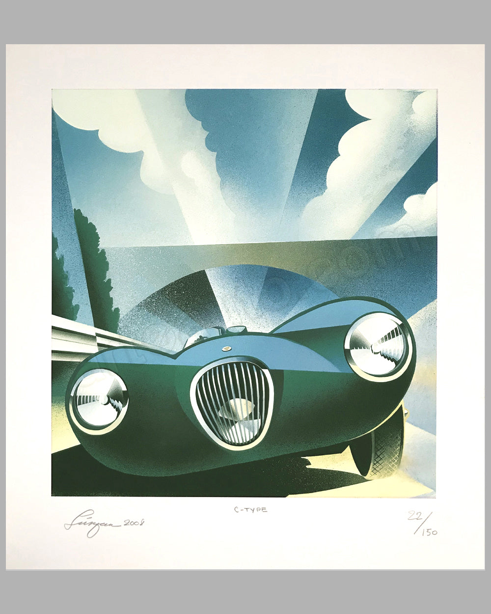 Jaguar C Type giclée by Alain Lévesque