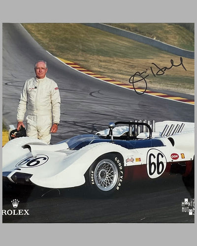 Jim Hall and his Chaparral 2A autographed color photograph by John Lamm 3