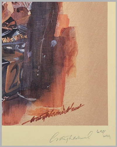 Jody Scheckter print by Craig Warwick, UK, signed and numbered ed. of 4993