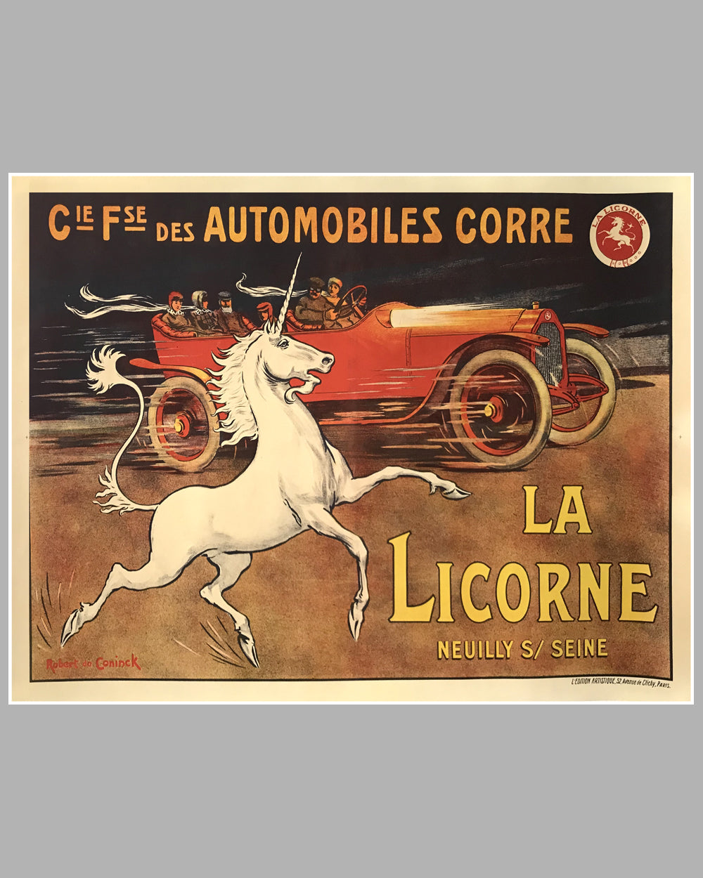 La Licorne large original poster ca. 1918 by Robert de Coninck