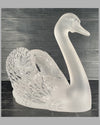 Swan with head up frosted crystal sculpture by Rene Lalique 3