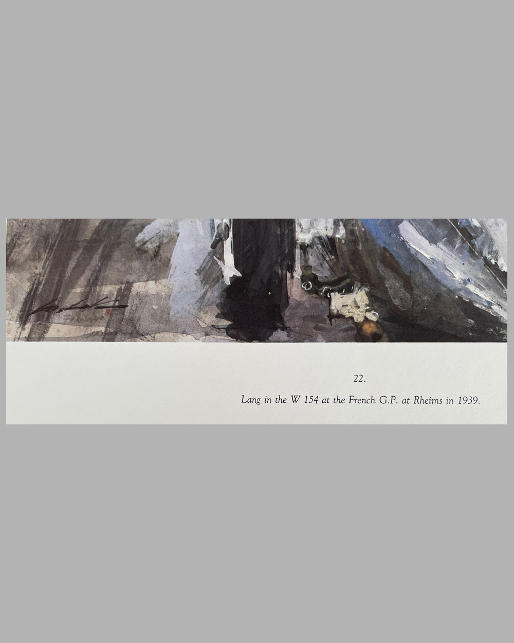 Hermann Lang in the Mercedes W.154, 1939 print by Walter Gotschke, 1980 3