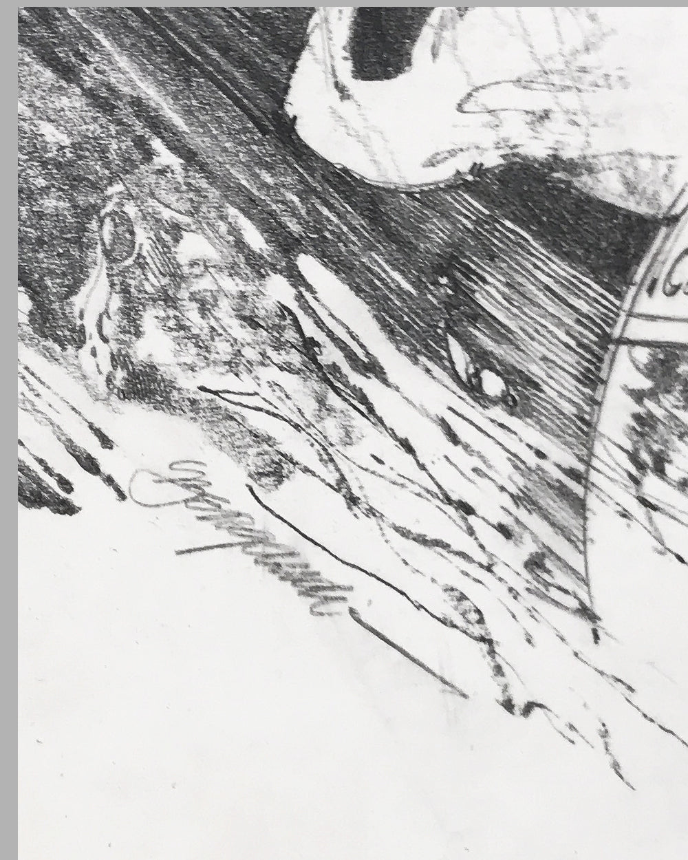 Niki Lauda multimedia b&amp;w portrait by Hector Luis Bergandi 3