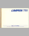 Laverda 750 original factory parts manual, late 1960’s