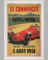 Le Comminges original racing poster 1951 by P. Picaud