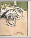 L'Elégante à l' Automobile lithograph by Maurice Biais, ca. 1905 2