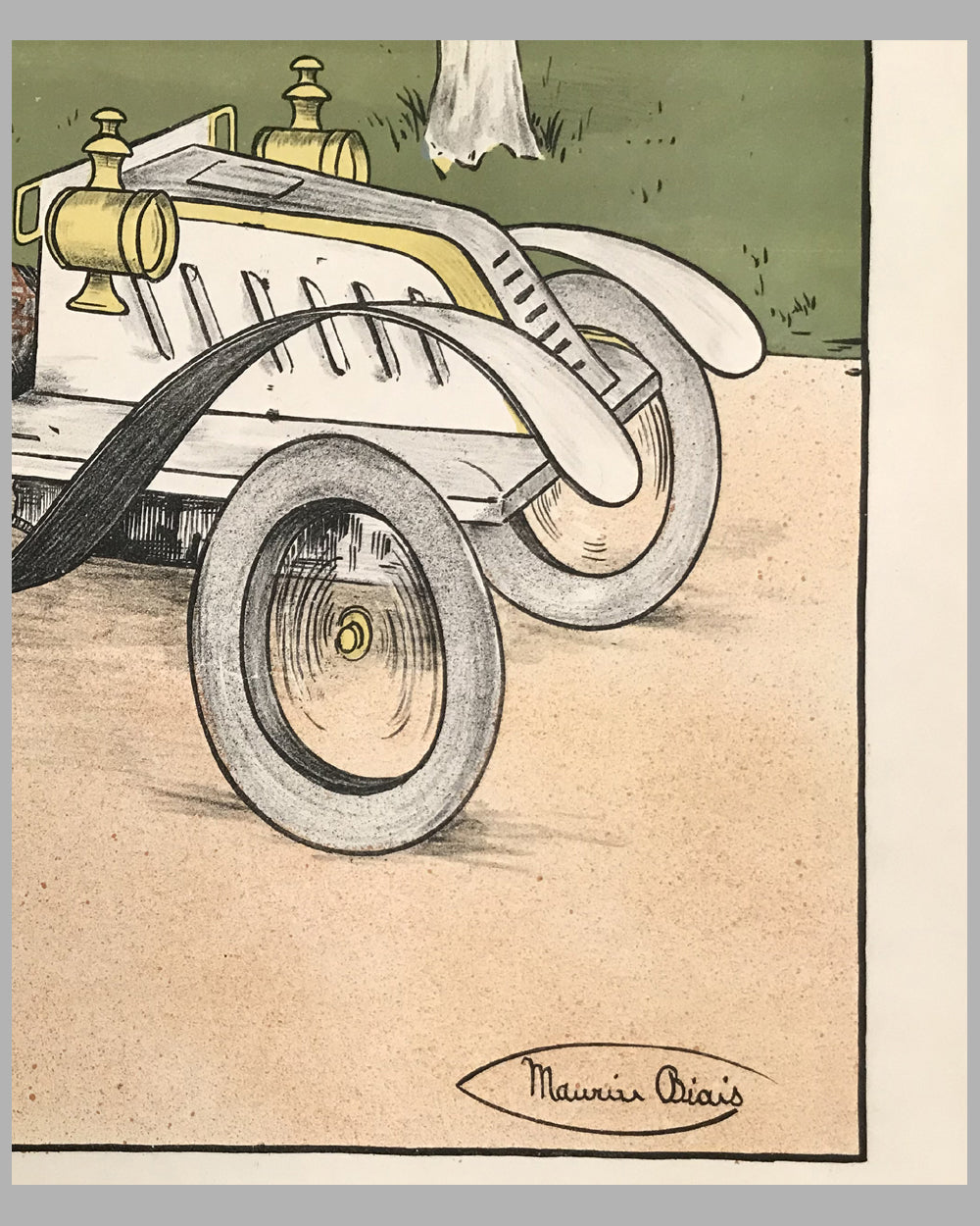 L&#39;Elégante à l&#39; Automobile lithograph by Maurice Biais, ca. 1905 2