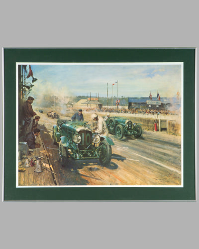 Bentley at Le Mans 1929 print by Terence Cuneo
