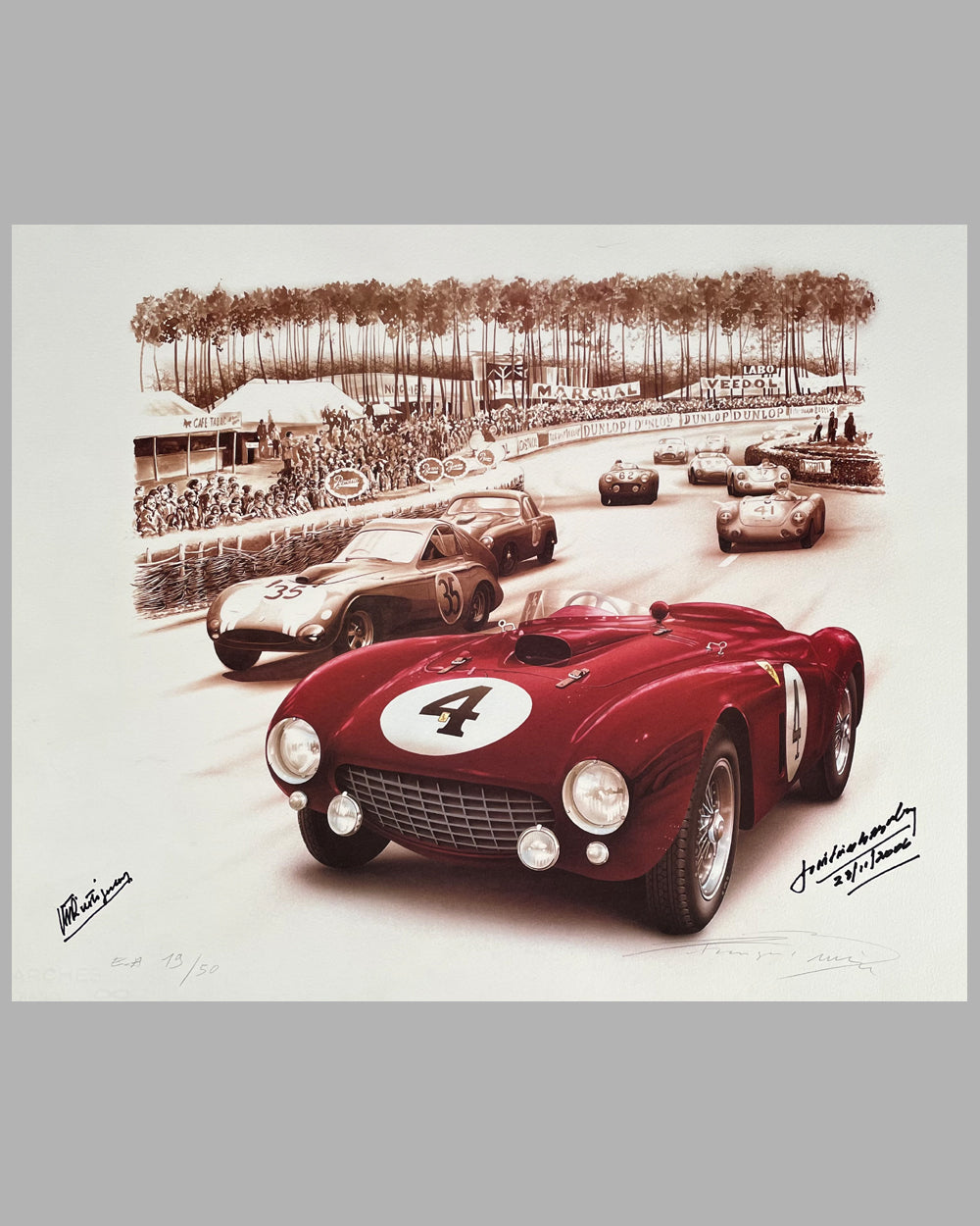 &quot;Le mans 1954&quot; print by Francois Bruere