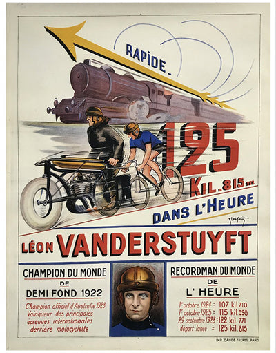 Leon Vanderstuyft large original poster by Abel Petit, 1928