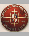 Lincoln Continental Owner’s Club member’s grill badge