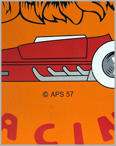 Lion High Octane Racing Gasoline enamel sign on heavy metal dated 1957 4