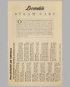 1903 Locomobile Steam Cars sales catalog reprint by F. Clymer