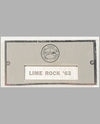 Long Island Sports Car Assn.-Lime Rock ‘63 participant’s dash plaque